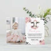 Carte de remerciements photo de l'anniversaire de  (Debout devant)