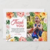 Carte de remerciements photo de l'anniversaire de (Devant)