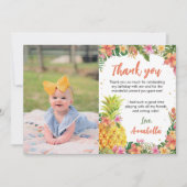 Carte de remerciements photo de l'anniversaire tro (Devant)