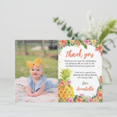 Carte de remerciements photo de l'anniversaire tro (Debout devant)