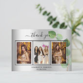 Carte de remerciements photo de l'eucalyptus argen (Debout devant)