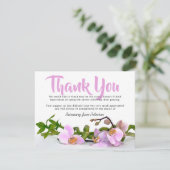 Carte De Remerciements Photo de l'orchidée funéraire (Debout devant)