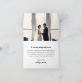 Carte De Remerciements Photo de mariage à l'écriture manuscrite moderne b (Intérieur)