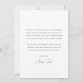 Carte De Remerciements Photo de mariage à l'écriture minimaliste moderne (Dos)