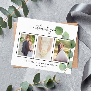 Carte de remerciements photo de mariage budget euc