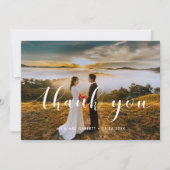 Carte de remerciements photo de mariage chic et él (Devant)