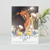 Carte De Remerciements Photo de mariage d'automne (Debout devant)