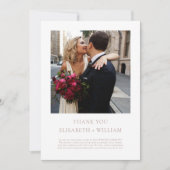 Carte De Remerciements Photo de mariage de destination à New York (Devant)