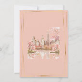 Carte De Remerciements Photo de mariage de destination à New York (Dos)