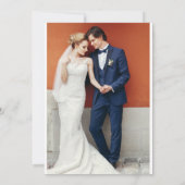 Carte de remerciements photo de Mariage de script  (Dos)