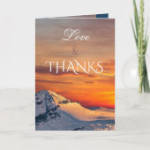 Carte de remerciements photo de mariage d'hiver de (Devant)