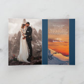 Carte de remerciements photo de mariage d'hiver de (Intérieur)