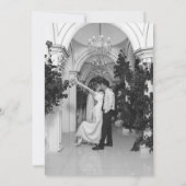 Carte De Remerciements Photo de mariage d'hiver élégant flocon de neige b (Dos)