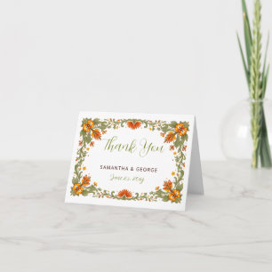 Carte De Remerciements Photo de mariage en Talavera verte de Fiesta mexic