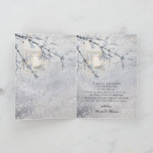 Carte de remerciements photo de mariage hivernal d (Intérieur)