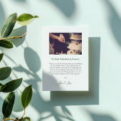 Carte De Remerciements Photo de mariage, mariage aux feuilles vertes