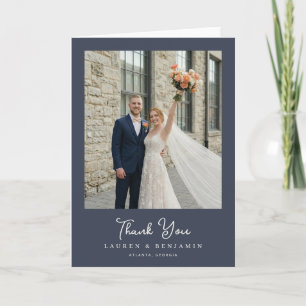 Carte De Remerciements Photo de mariage naval joyeux
