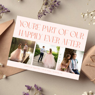Carte De Remerciements Photo de mariage Pêche pour un bonheur éternel