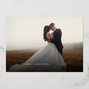 Carte de remerciements photo de mariage personnali