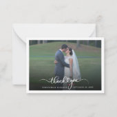 Carte de remerciements photo de mariage personnali (Devant)