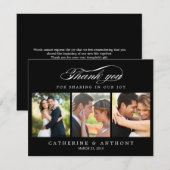 Carte de remerciements photo de mariage tout simpl (Devant / Derrière)