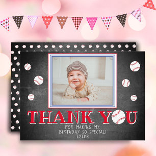 Carte De Remerciements Photo de naissance anniversaire joli tableau de ba