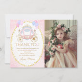 Carte De Remerciements Photo de naissance du Carrosse de la Princesse Ros (Devant)