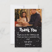 Carte De Remerciements Photo de Noël de jolis enfants (Devant)