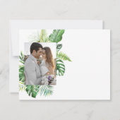 Carte de remerciements photo de palme sauvage (Dos)