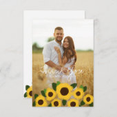 Carte de remerciements photo de patchs Dandelion (Devant / Derrière)