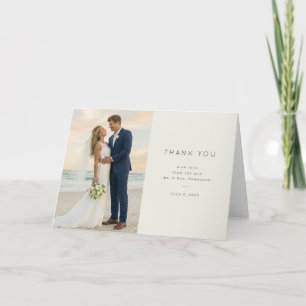 Carte De Remerciements Photo de plage romantique