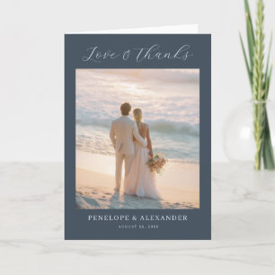 Carte De Remerciements Photo de plage romantique marine
