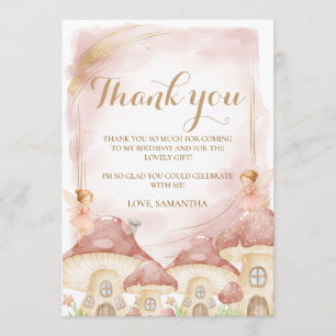 Carte De Remerciements Photo de premier anniversaire de champignon de for