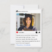 Carte De Remerciements Photo de publication sur les médias sociaux Remerc (Devant)