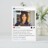 Carte De Remerciements Photo de publication sur les médias sociaux Remerc (Debout devant)