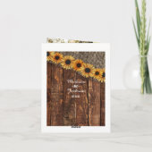 Carte De Remerciements Photo de remerciement de mariage en bois rustique (Dos)