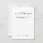 Carte De Remerciements Photo de remerciement Feuilles & Eucalyptus Or (Dos)