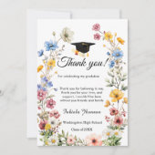 Carte de remerciements photo de remise de diplômes (Devant)