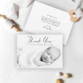 Carte De Remerciements Photo de script moderne bébé