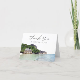 Carte De Remerciements Photo de Seychelles vierge