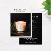 Carte de remerciements photo de soins aux bougies (Bureau)