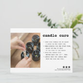 Carte de remerciements photo de soins aux bougies (Debout devant)