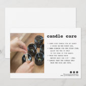 Carte de remerciements photo de soins aux bougies (Devant / Derrière)