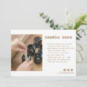 Carte de remerciements photo de soins aux bougies (Debout devant)