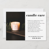 Carte de remerciements photo de soins aux bougies (Devant)