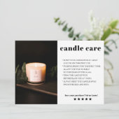 Carte de remerciements photo de soins aux bougies (Debout devant)