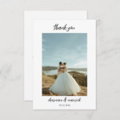 Carte De Remerciements Photo de style simple (Devant / Derrière)