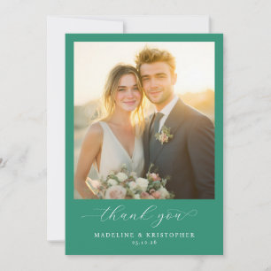 Carte De Remerciements Photo de teinte romantique
