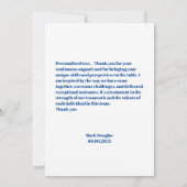 Carte de remerciements photo de travail d'équipe s (Dos)