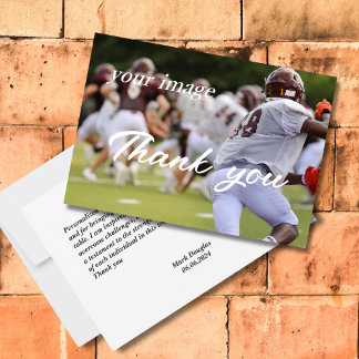 Carte de remerciements photo de travail d'équipe s